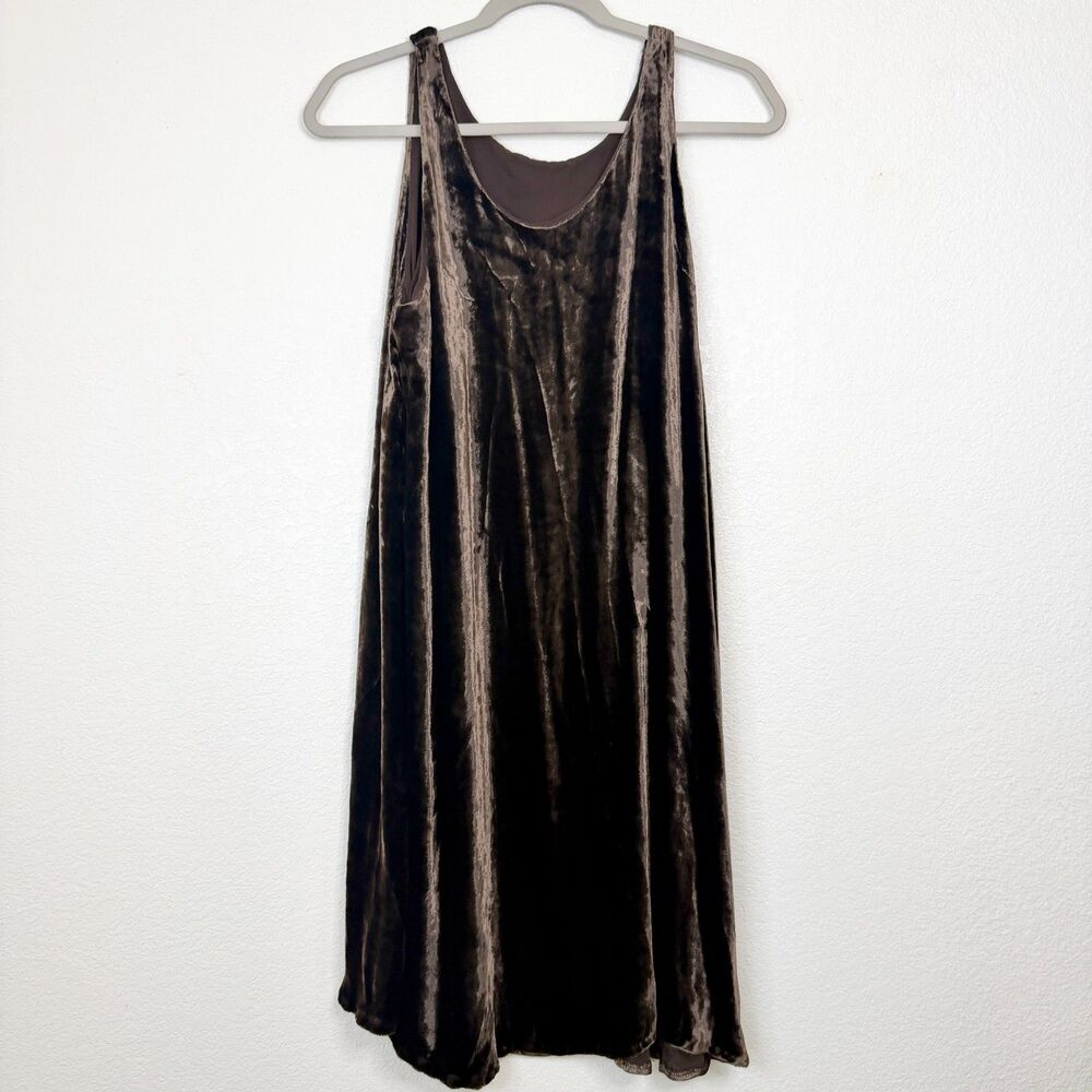 Philosophy di Lorenzo Serafini Brown Crushed Velvet Dress Size M Like New
